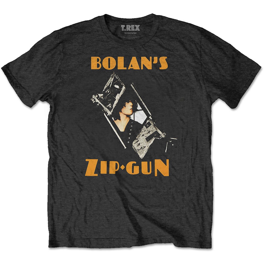 T. Rex - Zip Gun Mens Tshirt - Black